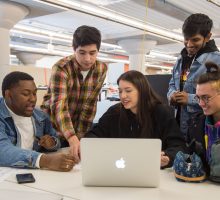 SU students working and researching